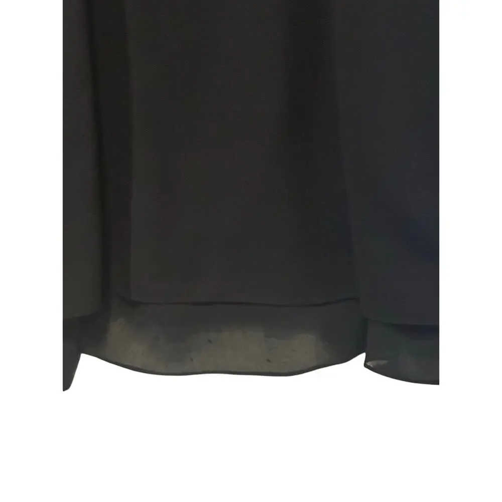 Karin Stevens Black Dress w/ Embroidered Jacket Size 12 Vtg Career, Church Women